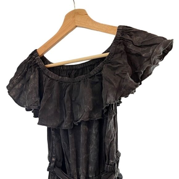 Chaser Gray Tie Dye Faux Wrap Belted Dress Sz M NWT - Picture 3 of 8